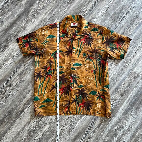 Vintage 70's Bob Scott Polyester Hawaiian Shirt Korea L - Picture 5 of 5